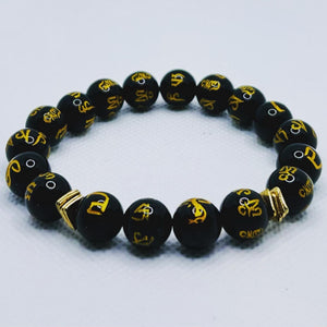 Black Obsidian Wreath Unisex Bracelet