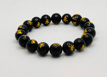 Load image into Gallery viewer, Black Obsidian Wreath Unisex Bracelet
